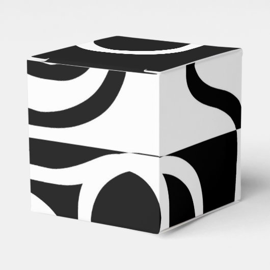 Lineare Überzeugung II: Abstrakt Schwarz und Weiß Geschenkschachtel (Vorderseite)