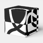 Lineare Überzeugung II: Abstrakt Schwarz und Weiß Geschenkschachtel (Rückseite)