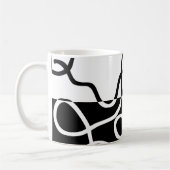 Lineare Überzeugung II: Abstrakt Schwarz und Weiß Kaffeetasse (Links)