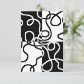 Lineare Überzeugung II: Abstrakt Schwarz und Weiß Karte (Stehend Vorderseite)