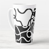 Lineare Überzeugung II: Abstrakt Schwarz und Weiß Milchtasse (Linke Ecke)