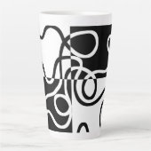 Lineare Überzeugung II: Abstrakt Schwarz und Weiß Milchtasse (Vorderseite)