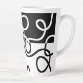 Lineare Überzeugung II: Abstrakt Schwarz und Weiß Milchtasse (Rechts)