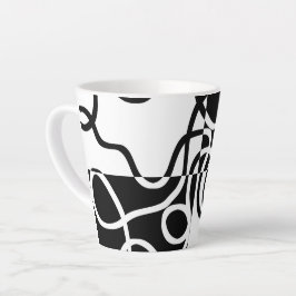 Lineare Überzeugung II: Abstrakt Schwarz und Weiß Milchtasse