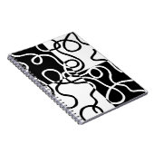 Lineare Überzeugung II: Abstrakt Schwarz und Weiß Notizblock (Rechte Seite)