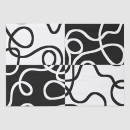 Lineare Überzeugung II: Abstrakt Schwarz und Weiß Seidenpapier