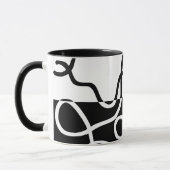 Lineare Überzeugung II: Abstrakt Schwarz und Weiß Tasse (Links)