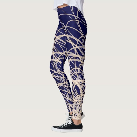Lineare Waves2 Blau - Leggings (Links)