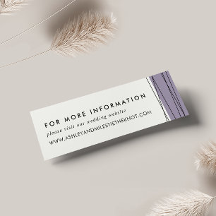 Lineare Website-Karten für Hochzeiten   Gray Lilac