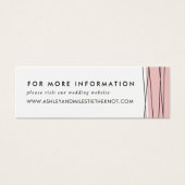 Lineare Website-Karten für Hochzeiten | Schwarz (Vorderseite)
