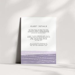 Lineare Wedding Guest Details Card | Amethyst Begleitkarte