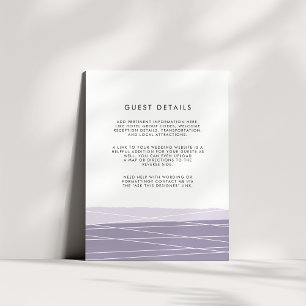 Lineare Wedding Guest Details Card   Amethyst Begleitkarte