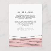 Lineare Wedding Guest Details Card | Blüte Begleitkarte (Vorderseite)