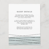 Lineare Wedding Guest Details Card | Gray Jade Begleitkarte (Vorderseite)