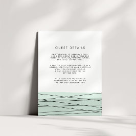 Lineare Wedding Guest Details Card | Meer Begleitkarte