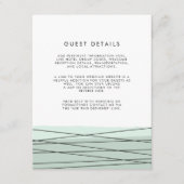 Lineare Wedding Guest Details Card | Meer Begleitkarte (Vorderseite)