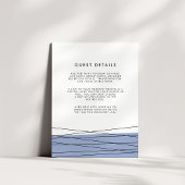 Lineare Wedding Guest Details Card | Steel Blue Begleitkarte