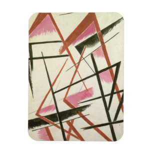 Linearer Bau, c.1921 (Gouache auf Papier) Magnet