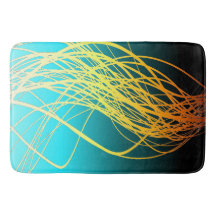 Linearer Fluss-blaues Gold - Bad-Matte