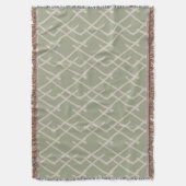 Linearer Webstoff Warm Beige & Moos Decke (Vorderseite Vertikal)