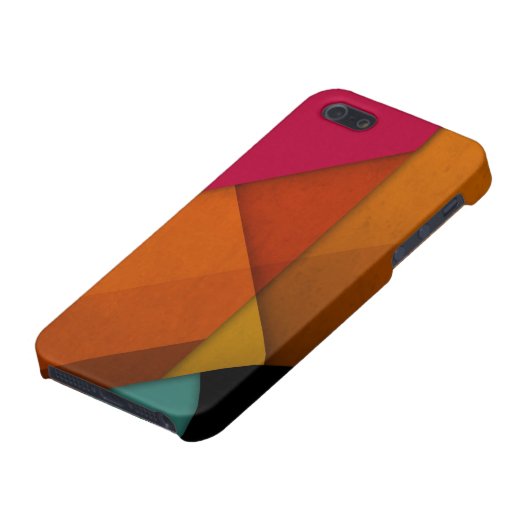 lineares geometrisches der bunten abstrakten retro iPhone hülle (Unterseite)