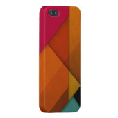 lineares geometrisches der bunten abstrakten retro iPhone hülle (Rückseite rechts)