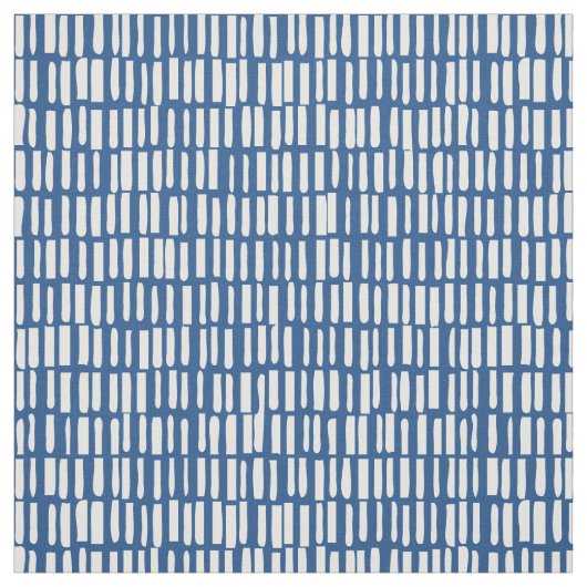 Lineares, modernes Muster - Sagamore - Blau Stoff (Muster)