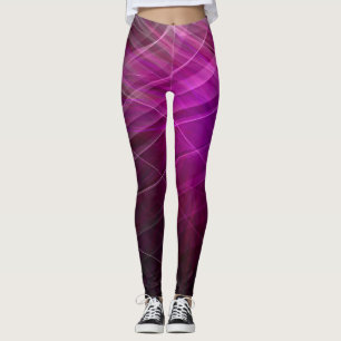 Lineares Muster Lila - Leggings