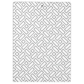 Lineares Schwarz-Weiß-Blockmuster - Weiß Klemmbrett (Rückseite)