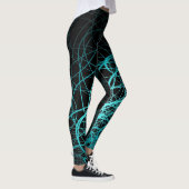 Lineares Wellen-Blau - Leggings (Rechts)