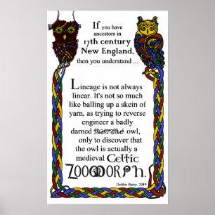 Linearität ist nicht immer linear, Macrame Owl Pos Poster