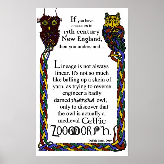 Linearität ist nicht immer linear, Macrame Owl Pos Poster (Vorne)