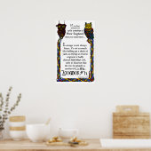 Linearität ist nicht immer linear, Macrame Owl Pos Poster (Küche)