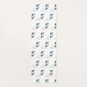 Lineart butterfly green yogamatte (Rückseite)