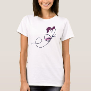Lineart butterfly purple  T-Shirt