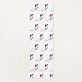 Lineart butterfly purple yogamatte (Vorderseite)