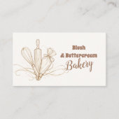 Lineart Elegant Pastel Bakery Branding Visitenkarte (Vorderseite)
