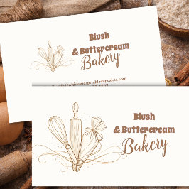 Lineart Elegant Pastel Bakery Branding Visitenkarte