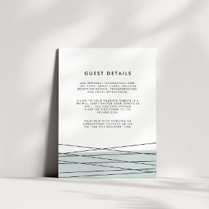Lineation Wedding Guest Details Card   Grayed Jade Begleitkarte