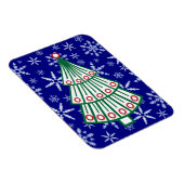 Lined Christmas Tree on Snowflake Blizzard Magnet (Rechte Seite)