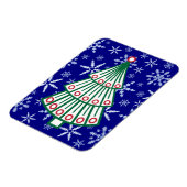 Lined Christmas Tree on Snowflake Blizzard Magnet (Linke Seite)