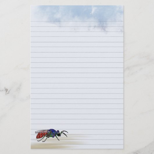 Lined Cuckoo Wasp Briefpapier (Vorderseite)