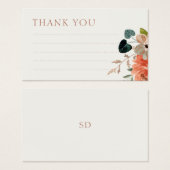 Lined Floral Wedding Vielen Dank Ihr Hinweis Einsc (Vorne & Hinten)