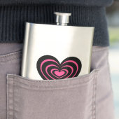 Lined Heart Flachmann (Beispiel)