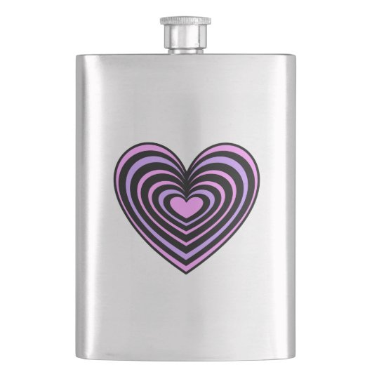 Lined Heart Flachmann (Vorderseite)