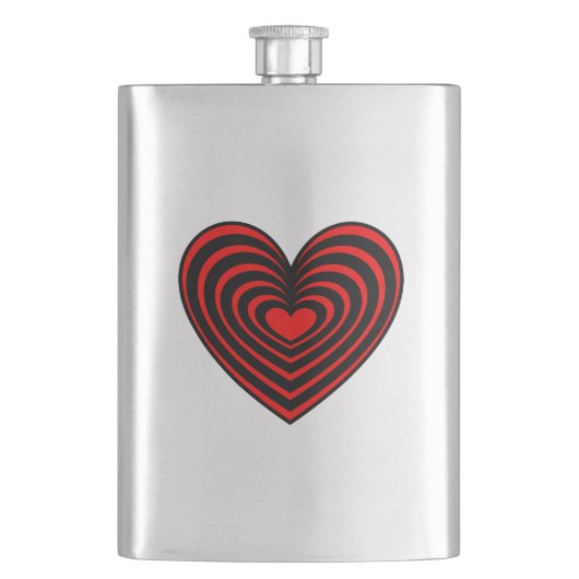 Lined Heart Flachmann (Vorderseite)