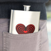 Lined Heart Flachmann (Beispiel)