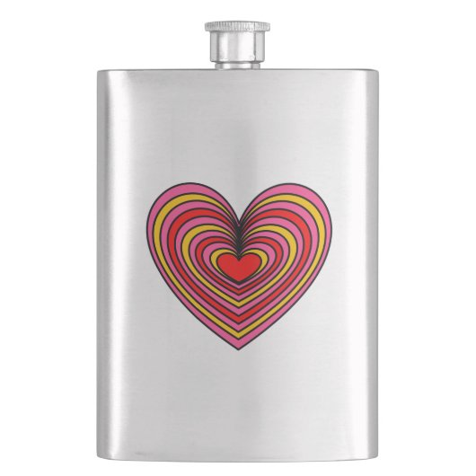Lined Heart Flachmann (Vorderseite)
