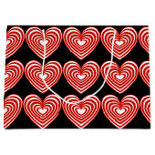 Lined Hearts Große Geschenktüte (Vorderseite)
