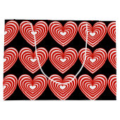 Lined Hearts Große Geschenktüte (Rückseite)